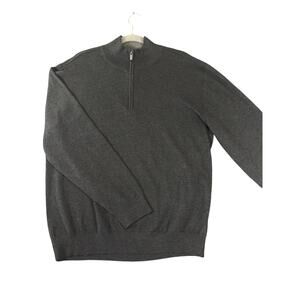 Tricots St Raphael Men's XXL Charcoal Quarter Zip Sweater 2XL